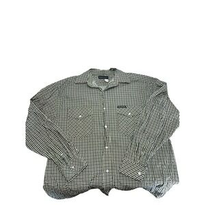 Rocawear Men's Checkered Shirt Long Sleeve Button Down Mens Size 3XL‎ Green